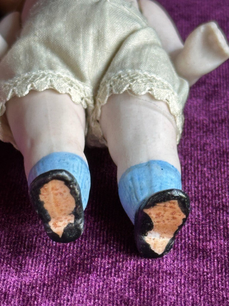 Antique German 4.5” Kestner 292 All Bisque Googly Eyes Doll
