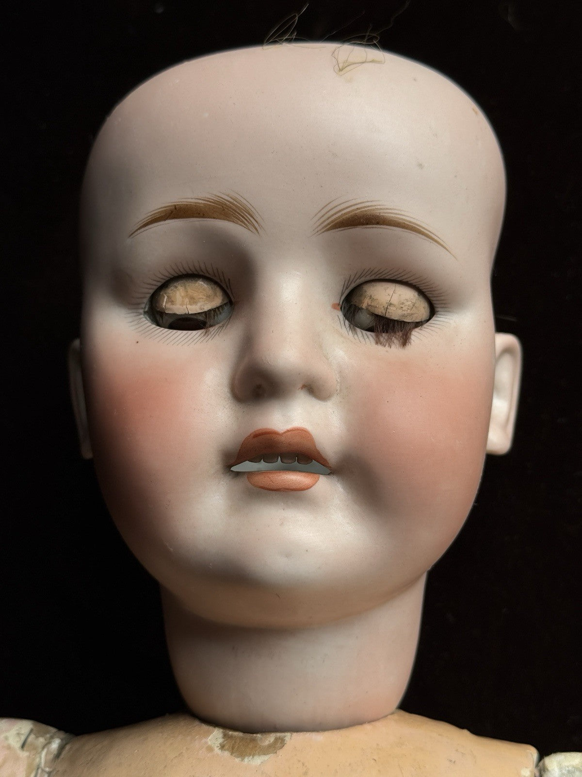 Antique German 28.5” Max Handwerk Bebe Elite 286 Bisque Head Doll