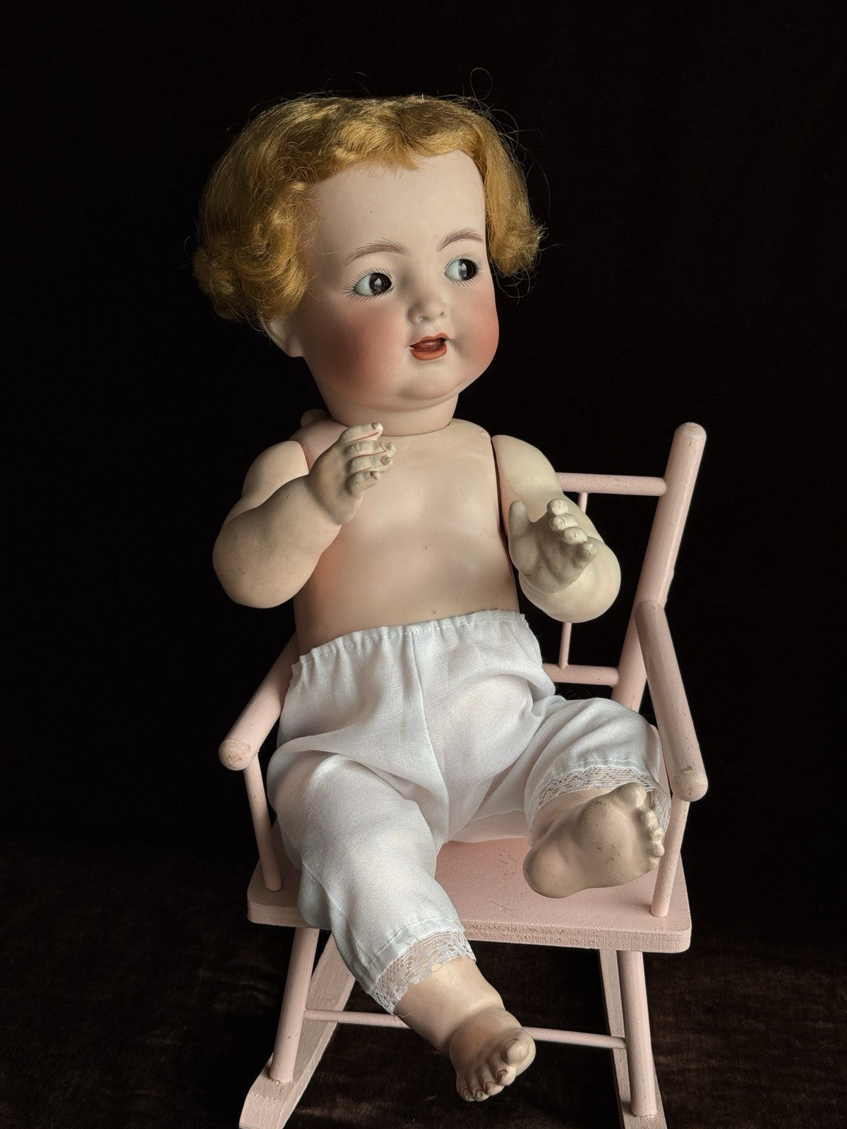 Antique German Kammer & Reinhardt Simon Halbig 126 Bisque Head Flirty Eyes Doll