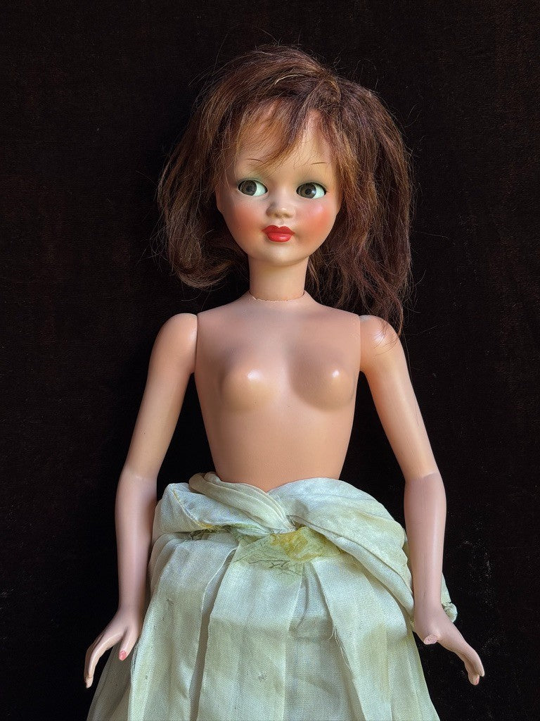 Rare Vintage Italian 25.5" Ottolini Sonia Flirty Eyes Plastic Fashion Doll