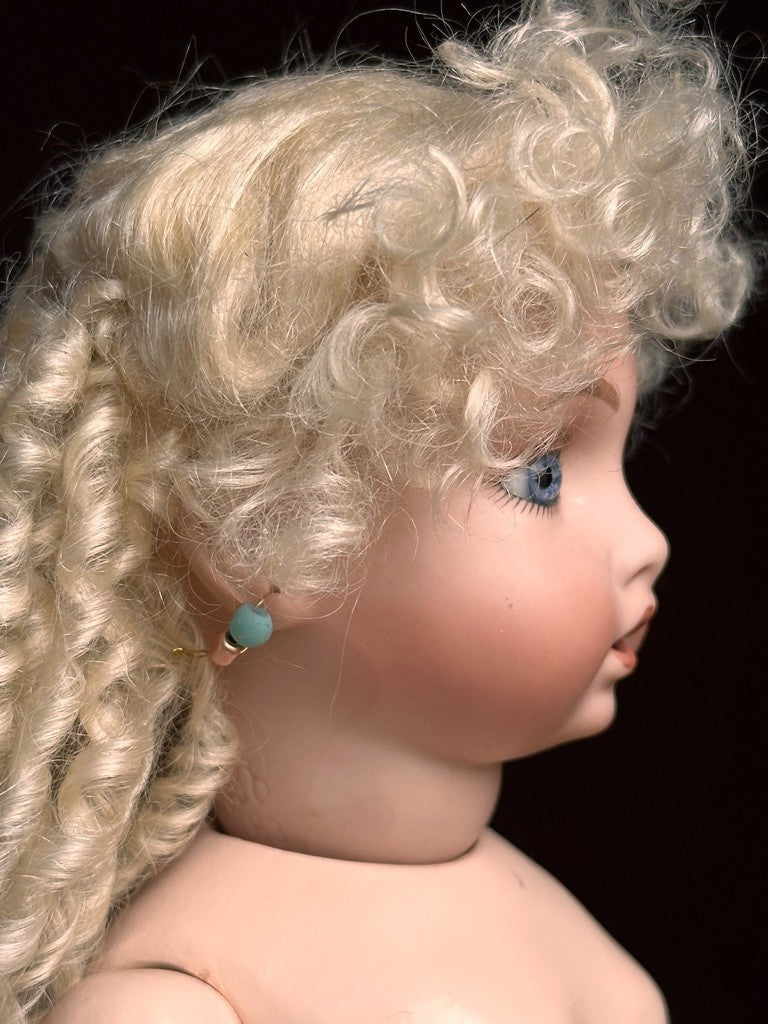 Rare Vintage Porcelain Compo 13” Reproduction of Antique French Bru Teteur Doll