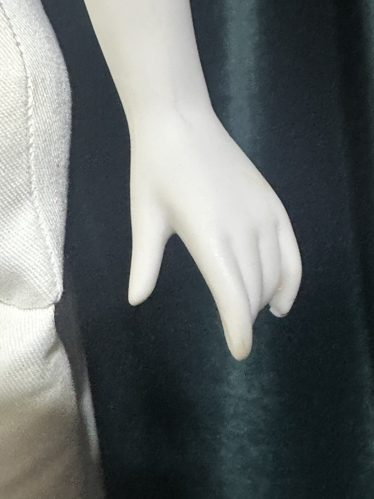 Antique German 28” Flat Top Highbrow China Parian Shoulder Head Blonde Doll