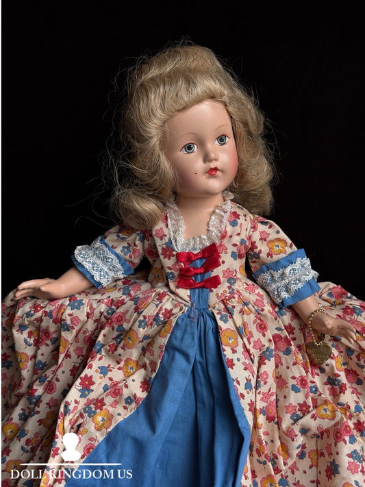 Vintage Effanbee 15.5” Composition Anne Shirley Colonial Prosperity 1711 Doll