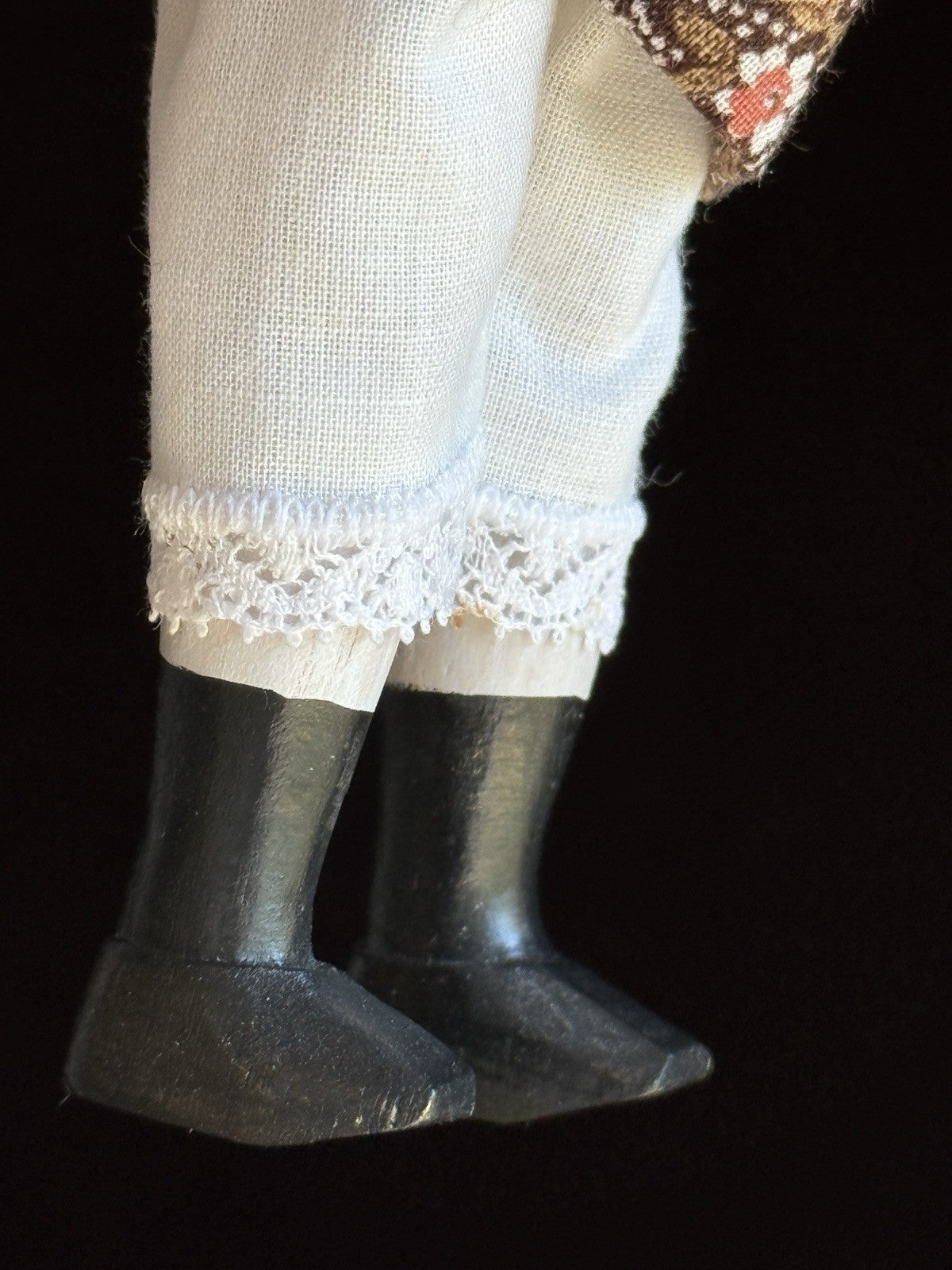 Vintage Judy Brown Hitty 6.25” Wood Carved Doll