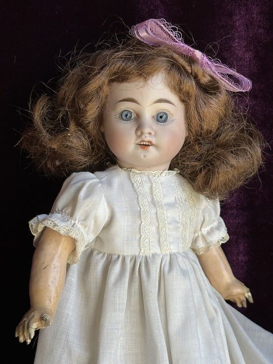 Unidentified Antique 14” French (?) SFBJ (?) Bisque Head Composition Body Doll