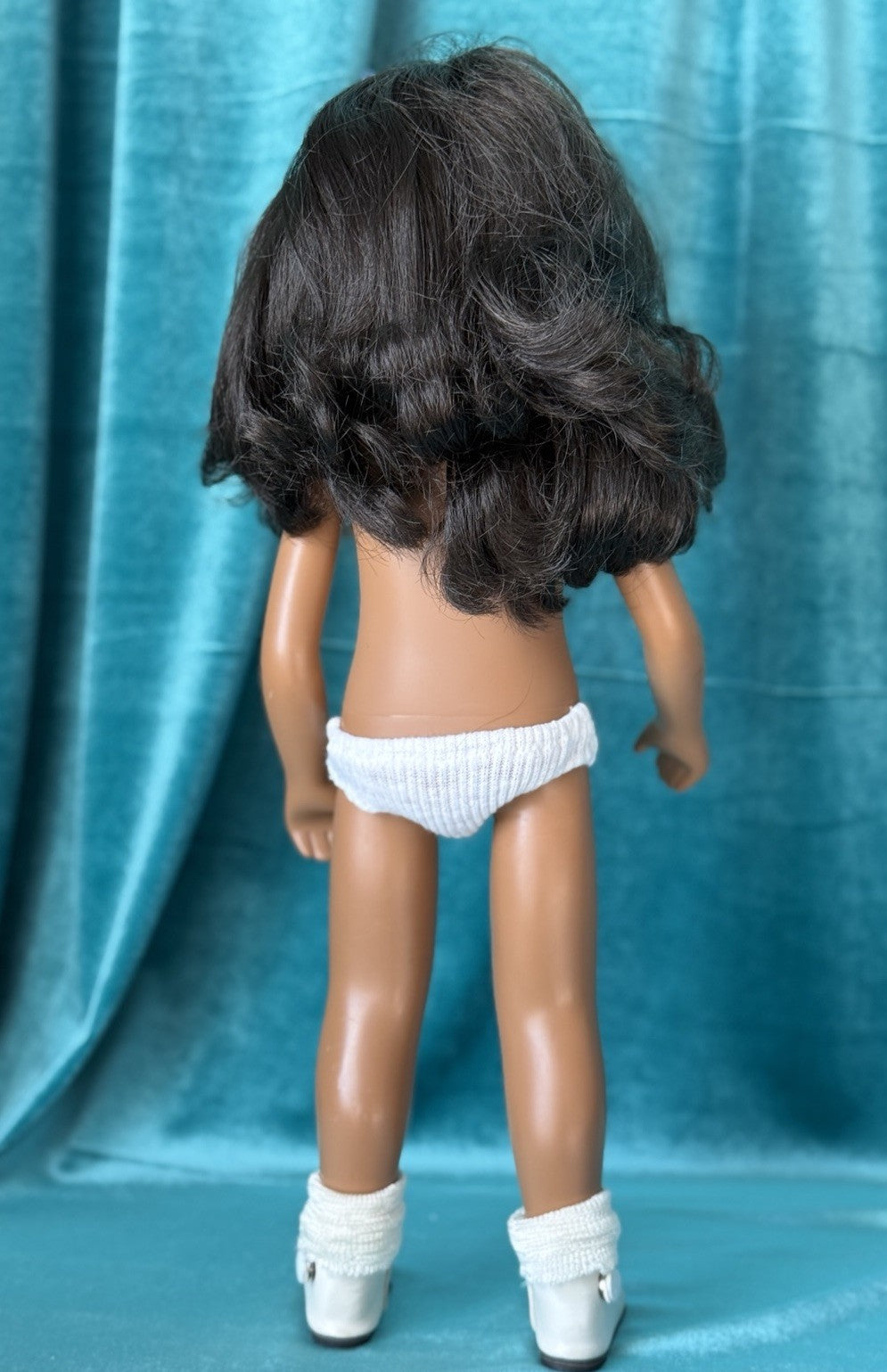 Collectible England Vinyl Sasha Brunette Girl Doll Redressed