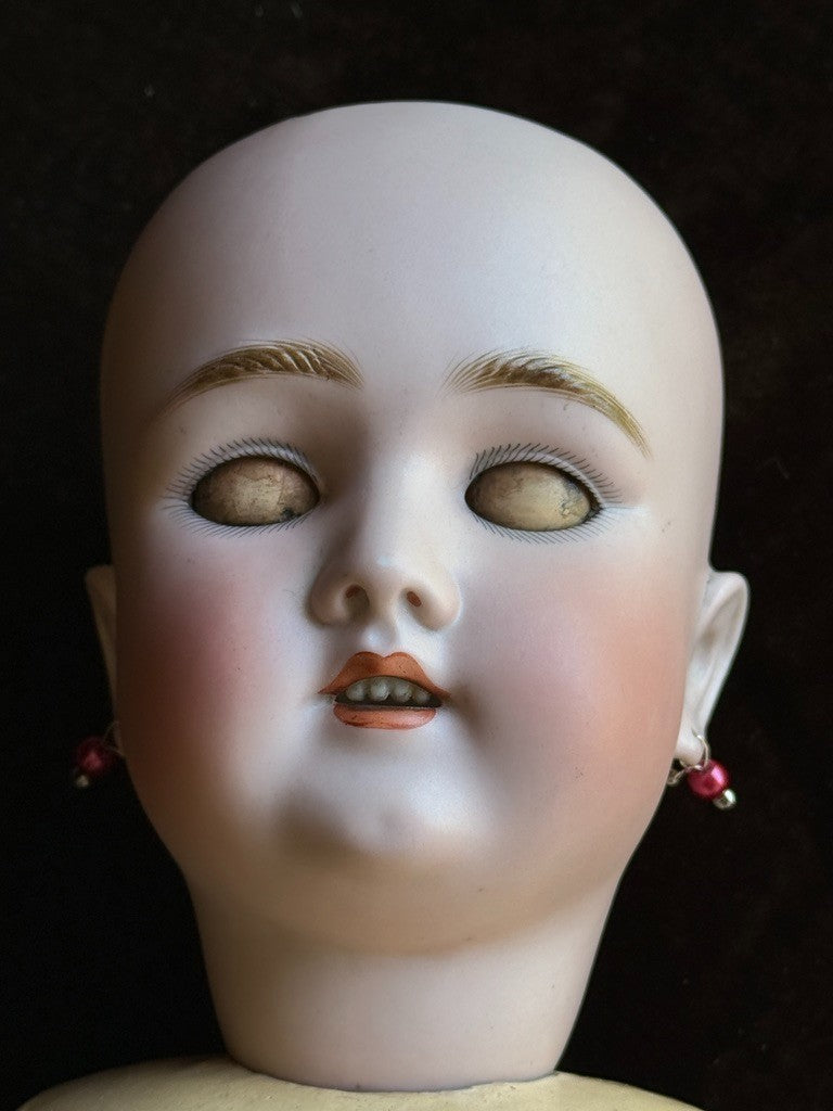 Rare Antique German 24" C.M. Bergmann and Simon Halbig Eleonore Bisque Head Doll