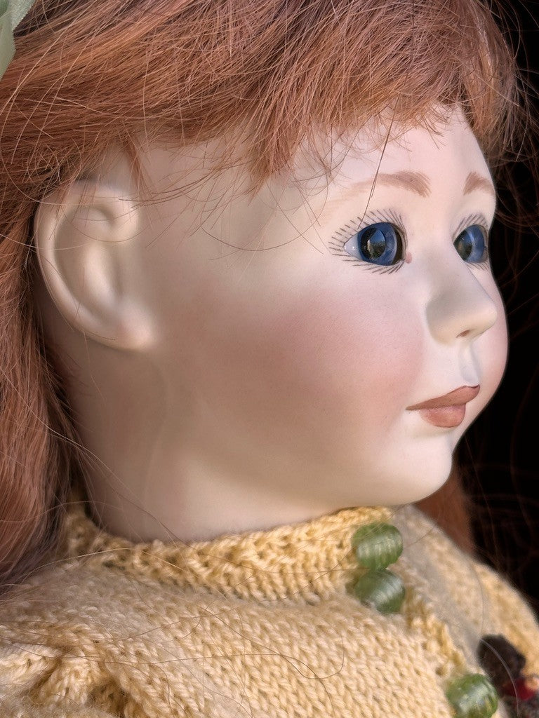 Large Collectible 21" Wooden/Porcelain Lynne & Michael Roche Hannah LE Doll