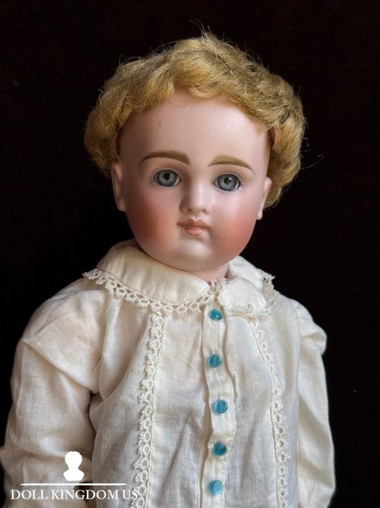Antique German 14.75” Kestner A.T. Type Straight Wrist Bisque Head Boy Doll