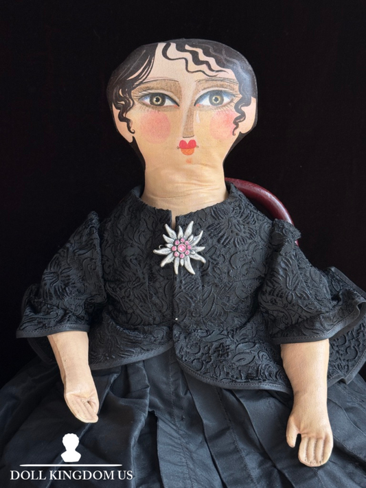Handmade Artist 25.5" Oil Painted Cloth Folk Art Doll