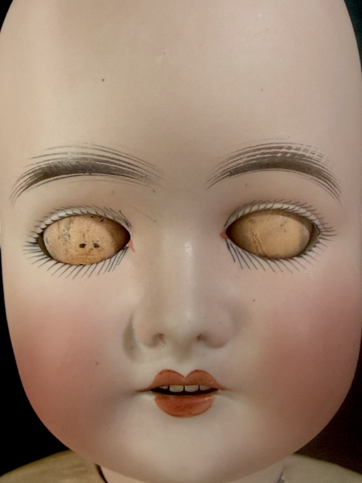 Antique German Queen Louise Doll Bisque Head Composition Body 24” Doll