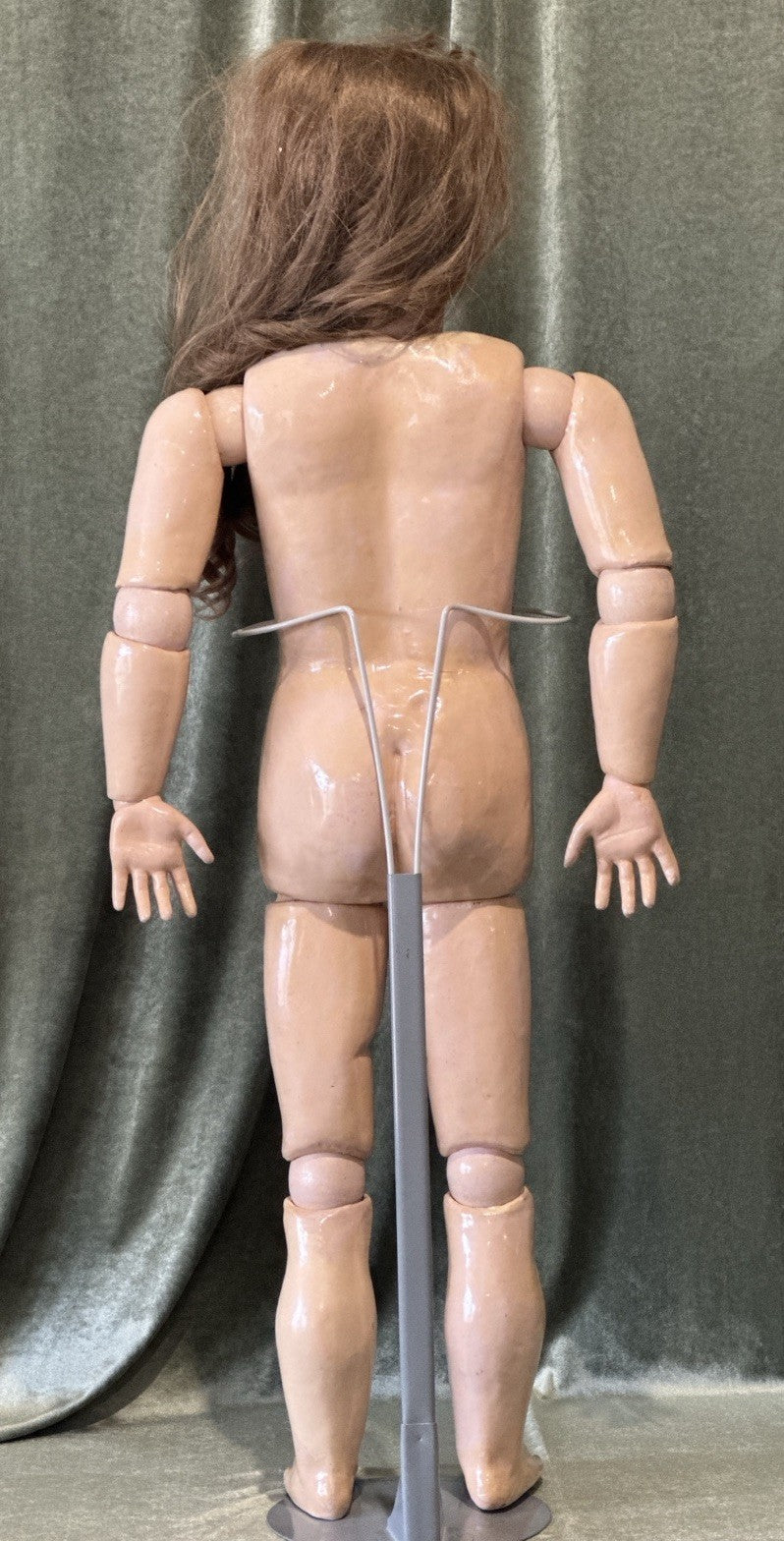 Rare!! Huge 40” Antique German Gebruder Heubach Doll Dep Bisque Head Comp Body
