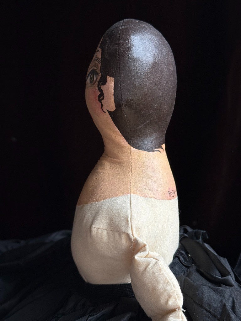 Handmade Artist 25.5" Oil Painted Cloth Folk Art Doll