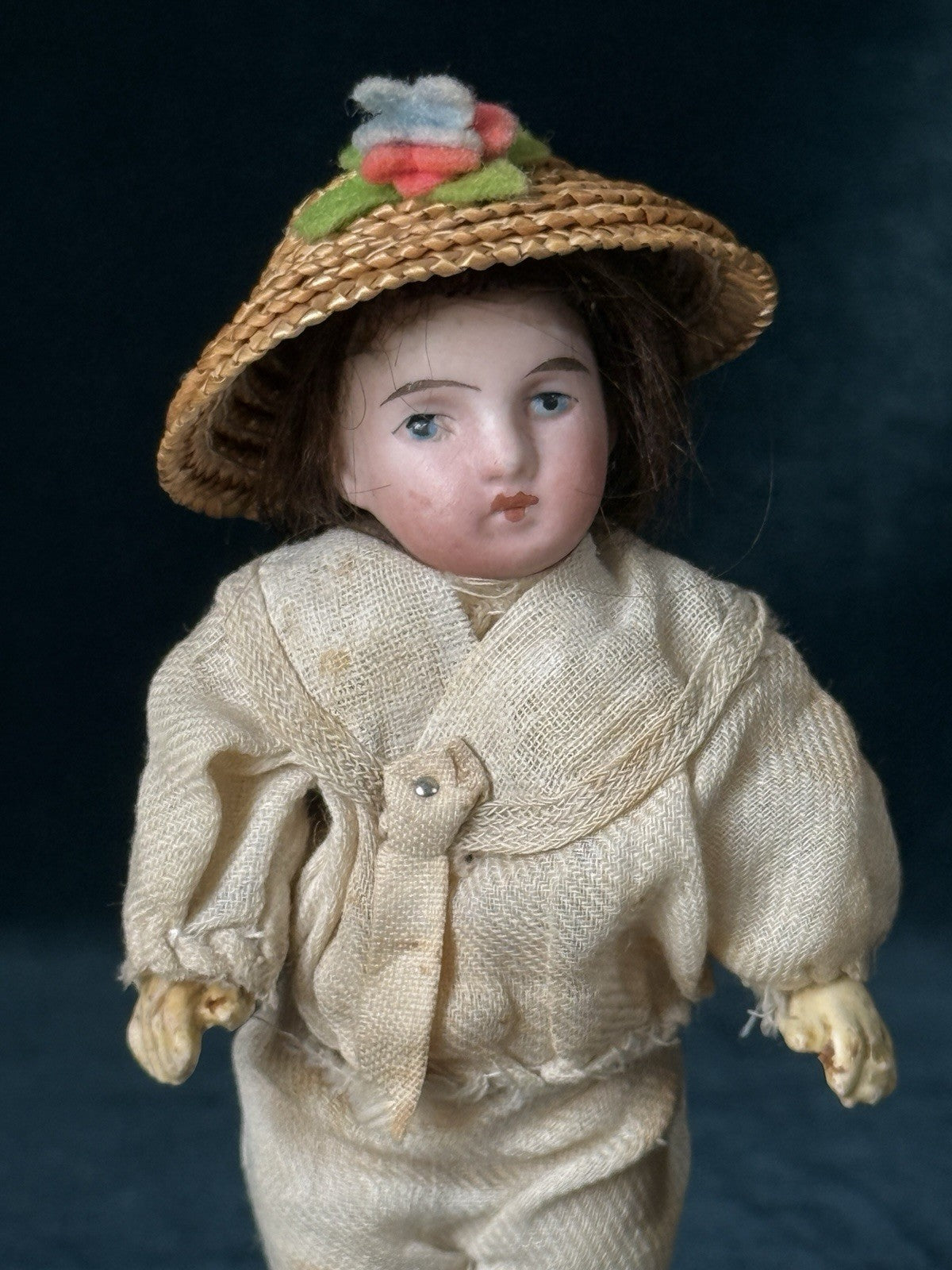 Antique German Kestner (?) 5” Bisque Head Mignonette Dollhouse Doll Mold 3913