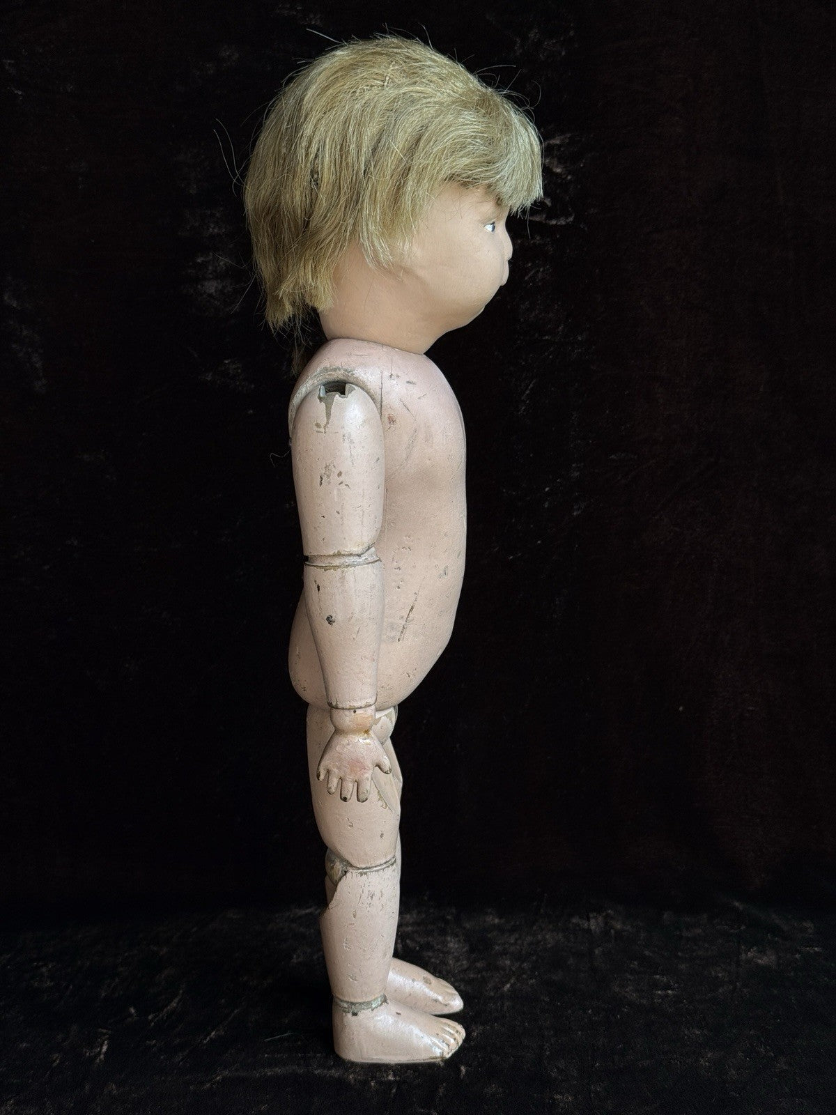 Antique American 15” Schoenhut Wooden Boy Doll