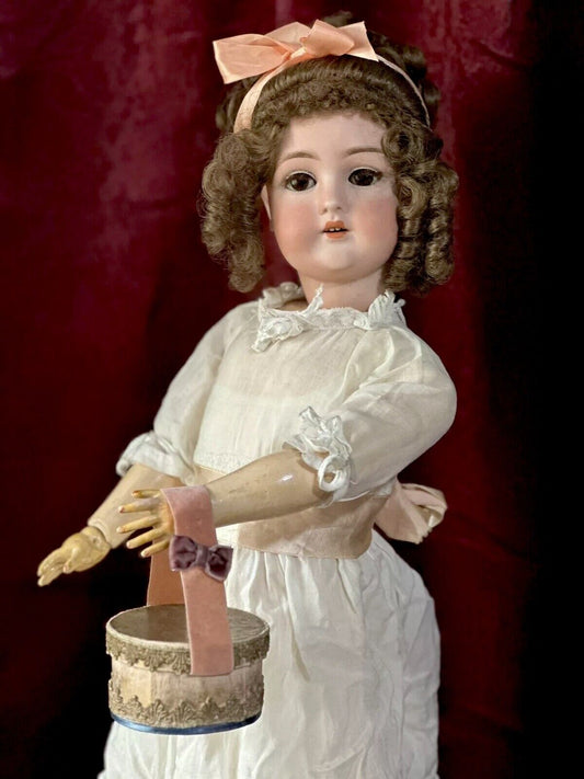 Antique German 22” Doll Pansy I Bisque Head Composition Body