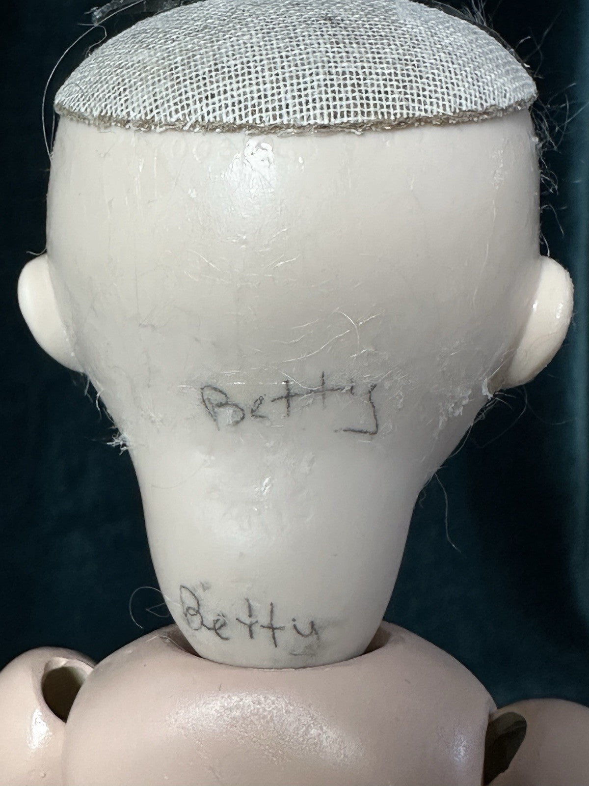 Porcelain/Composition 11” Reproduction of Antique French Bleuette Doll Blonde