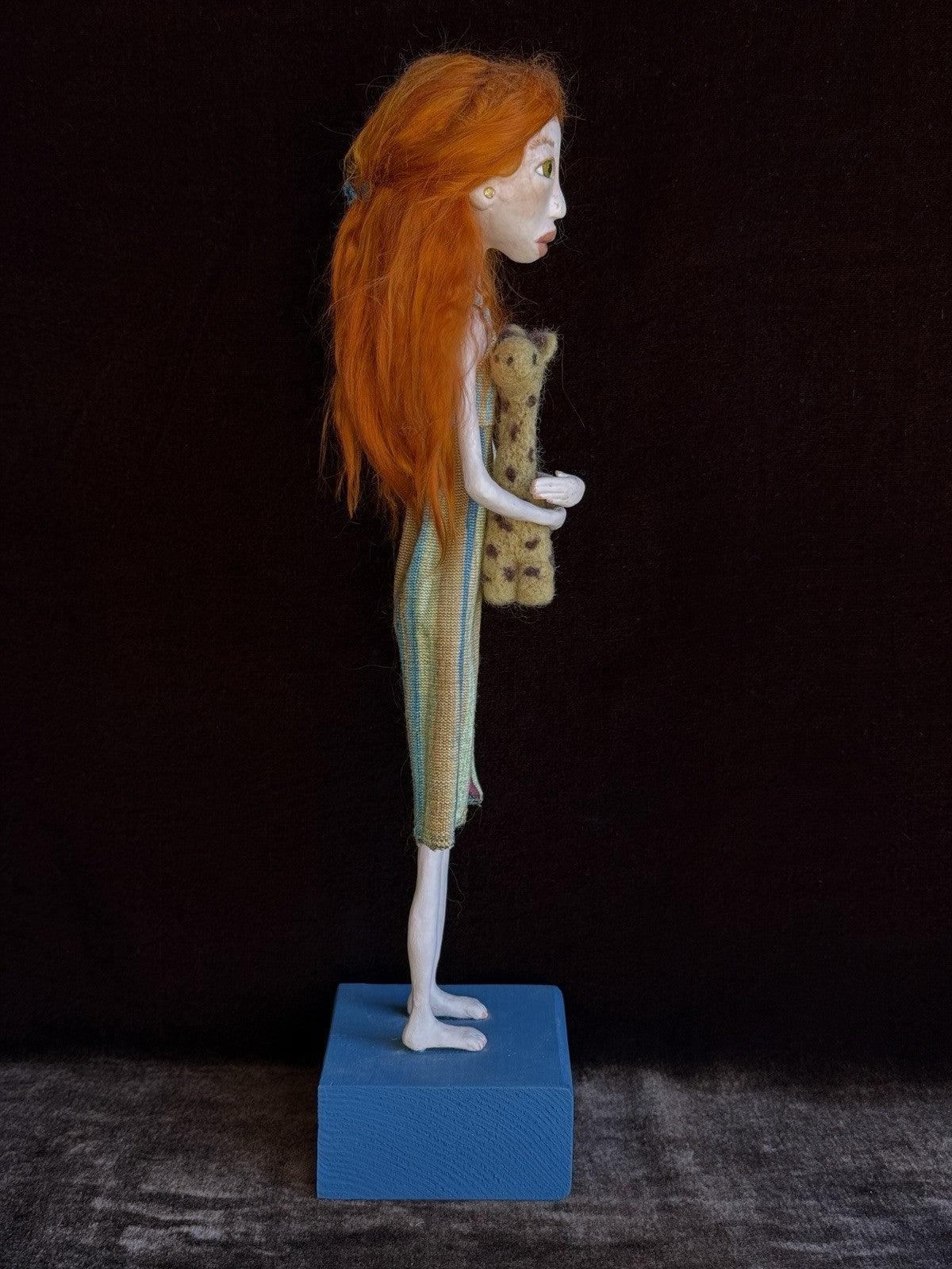 OOAK Artist 13” Mixed Media Paper Clay Doll by Barbara Lee Bosco