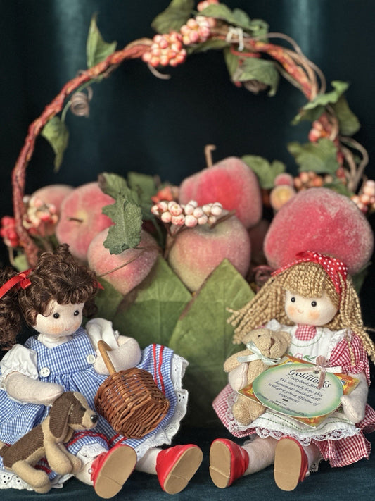 Lot Of 2 Green Tree Collectables Musical Dolls: Dorothy Wizard of Oz /Goldilocks