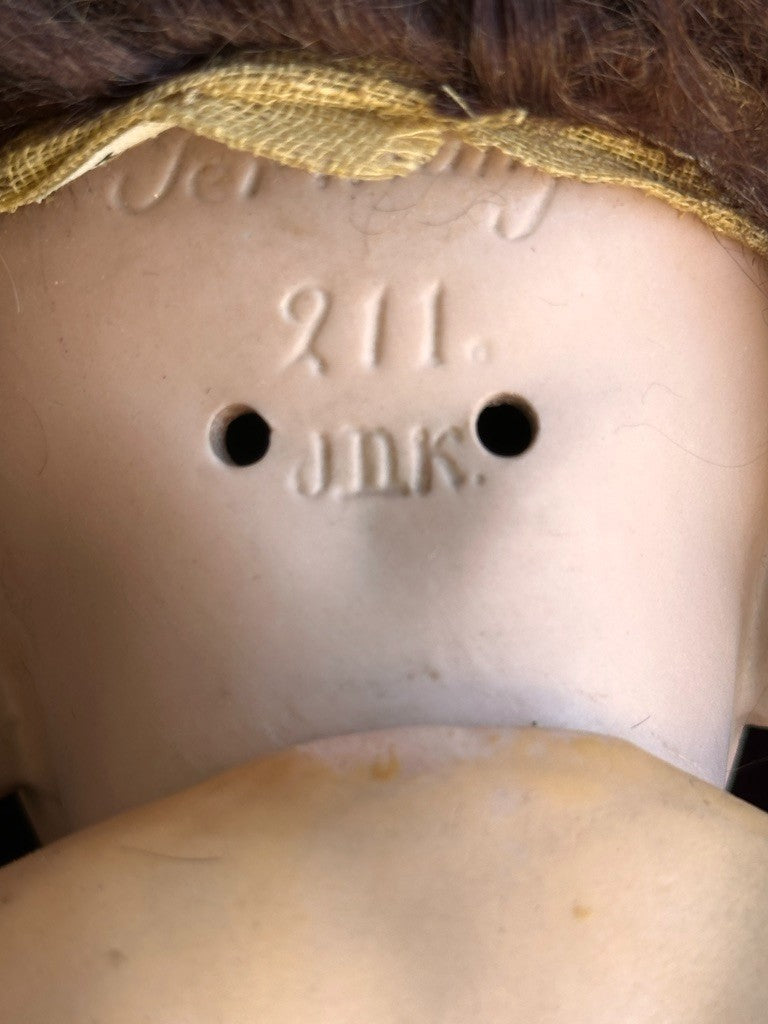 Antique German 14.5” JDK Kestner 211 Bisque Head Doll Toddler Composition Body