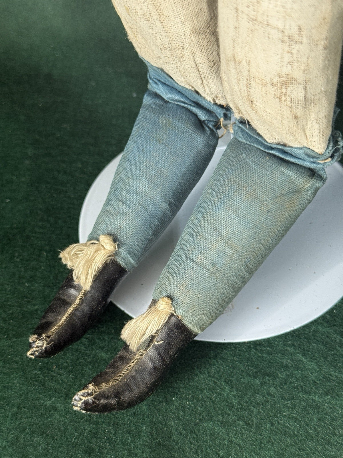 Antique German Paper Mache 24” Doll with Glass Eyes