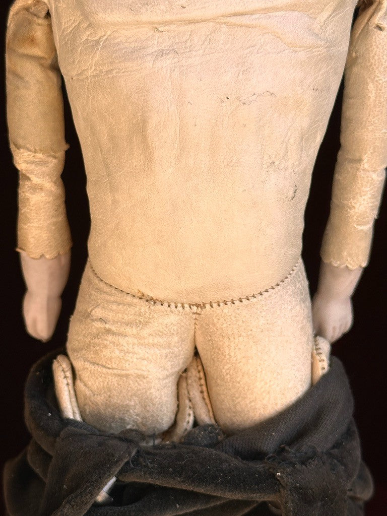 Antique German 14” Gebruder Heubach Pouty Bisque Shoulder Head Boy Doll