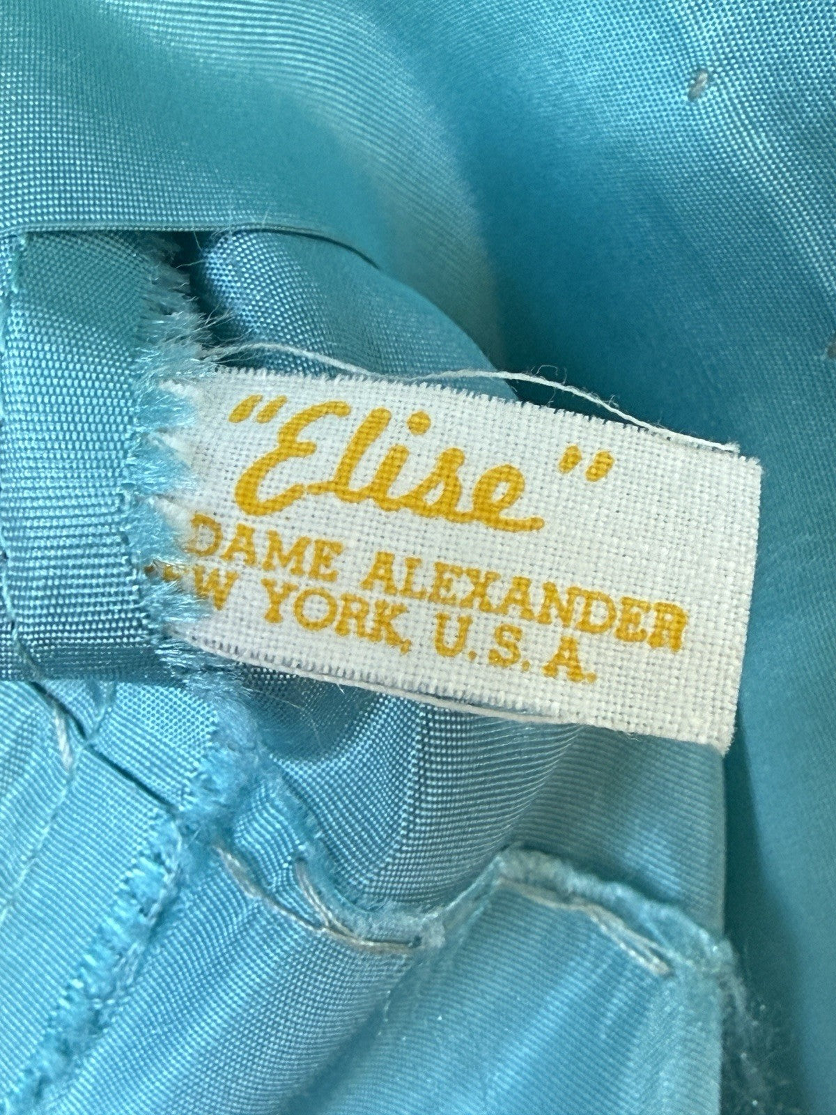 Vintage 1958 Madame Alexander 16” Elise Doll Aquamarine Bolero #16-11 Outfit