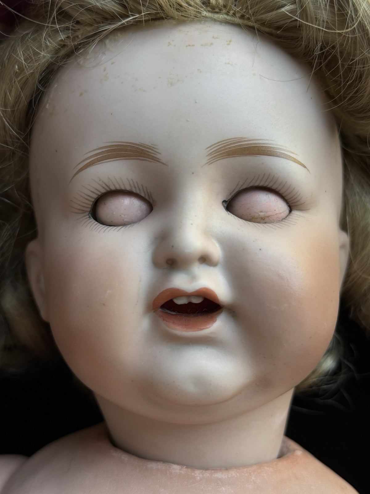 Lot of 2 Antique Bisque Head Baby Dolls Nippon and Koppelsdorf