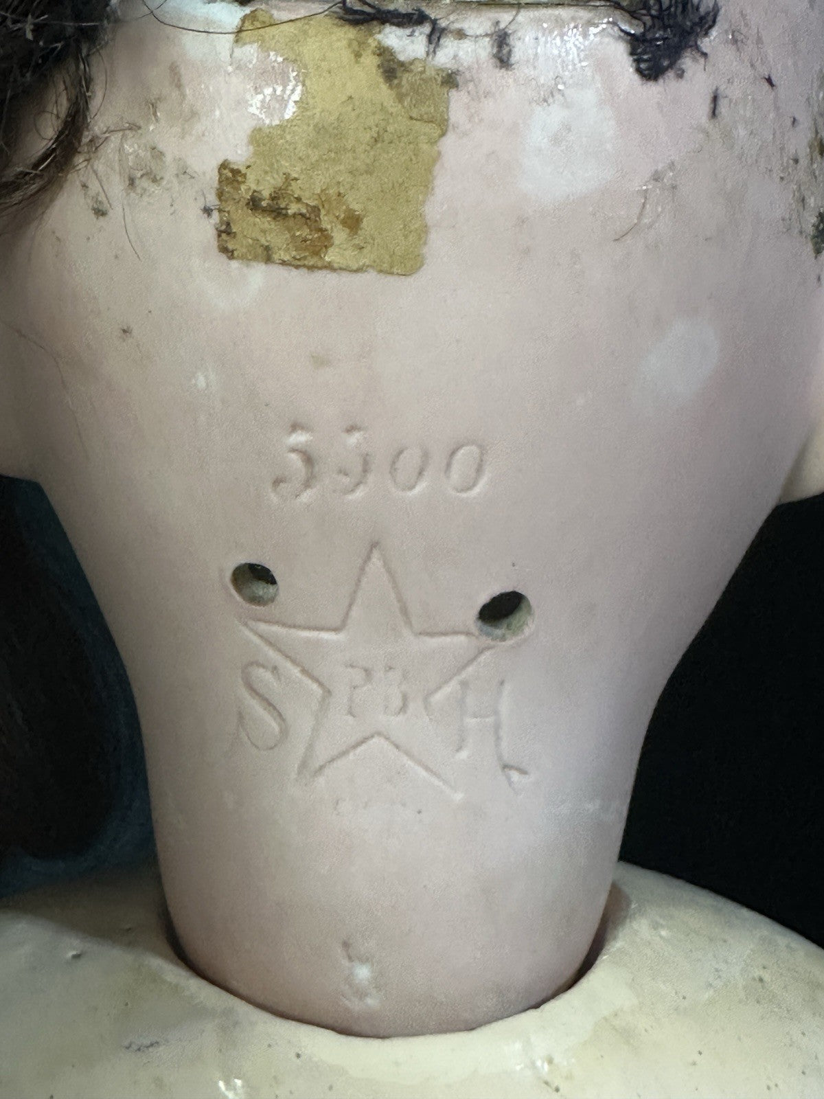 Antique German Shoenau & Hoffmeister Mold 5300 Bisque Head 23” Doll