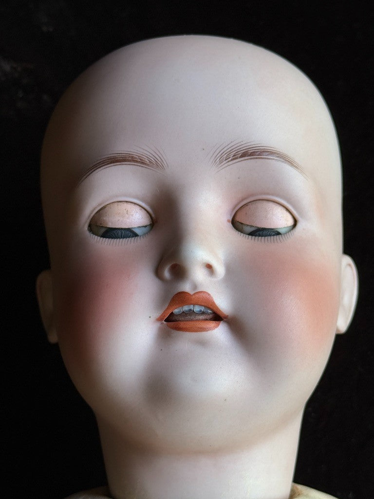 Antique German 27” Hertel Schwab 136 Bisque Head Doll