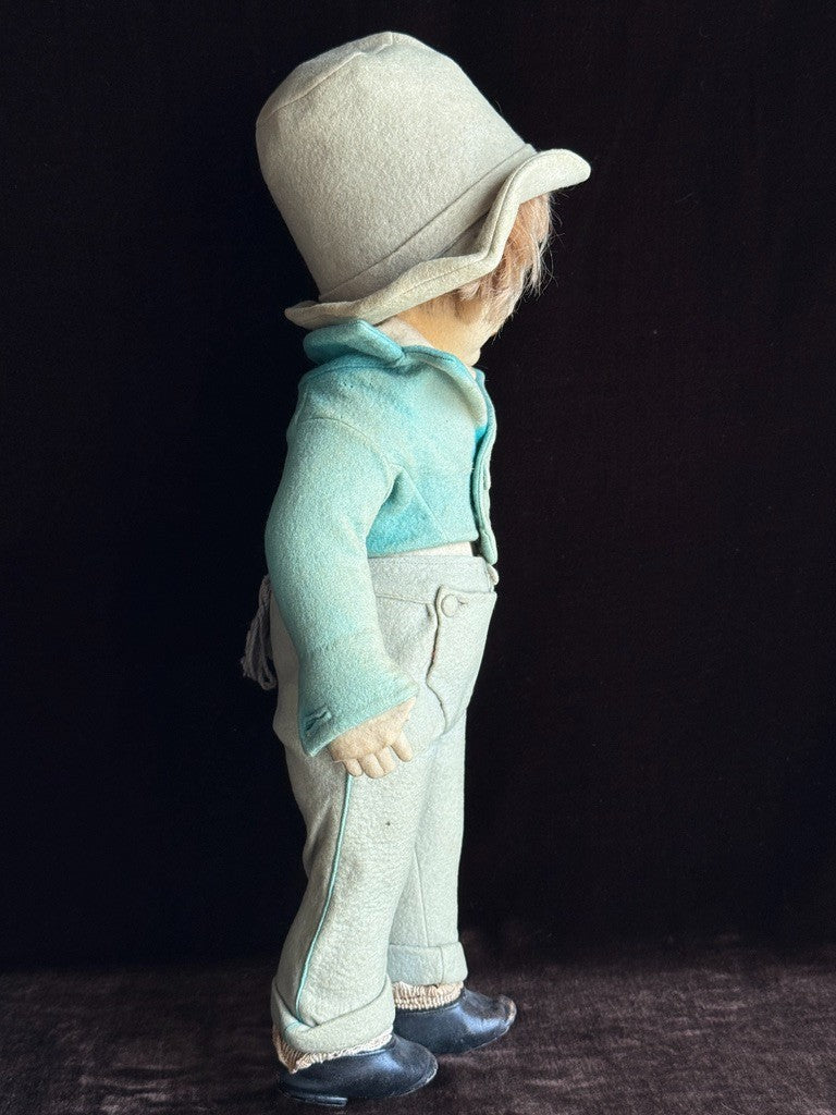 Large Vintage Italian 16” Lenci 300 Series Felt Gentleman Boy Doll