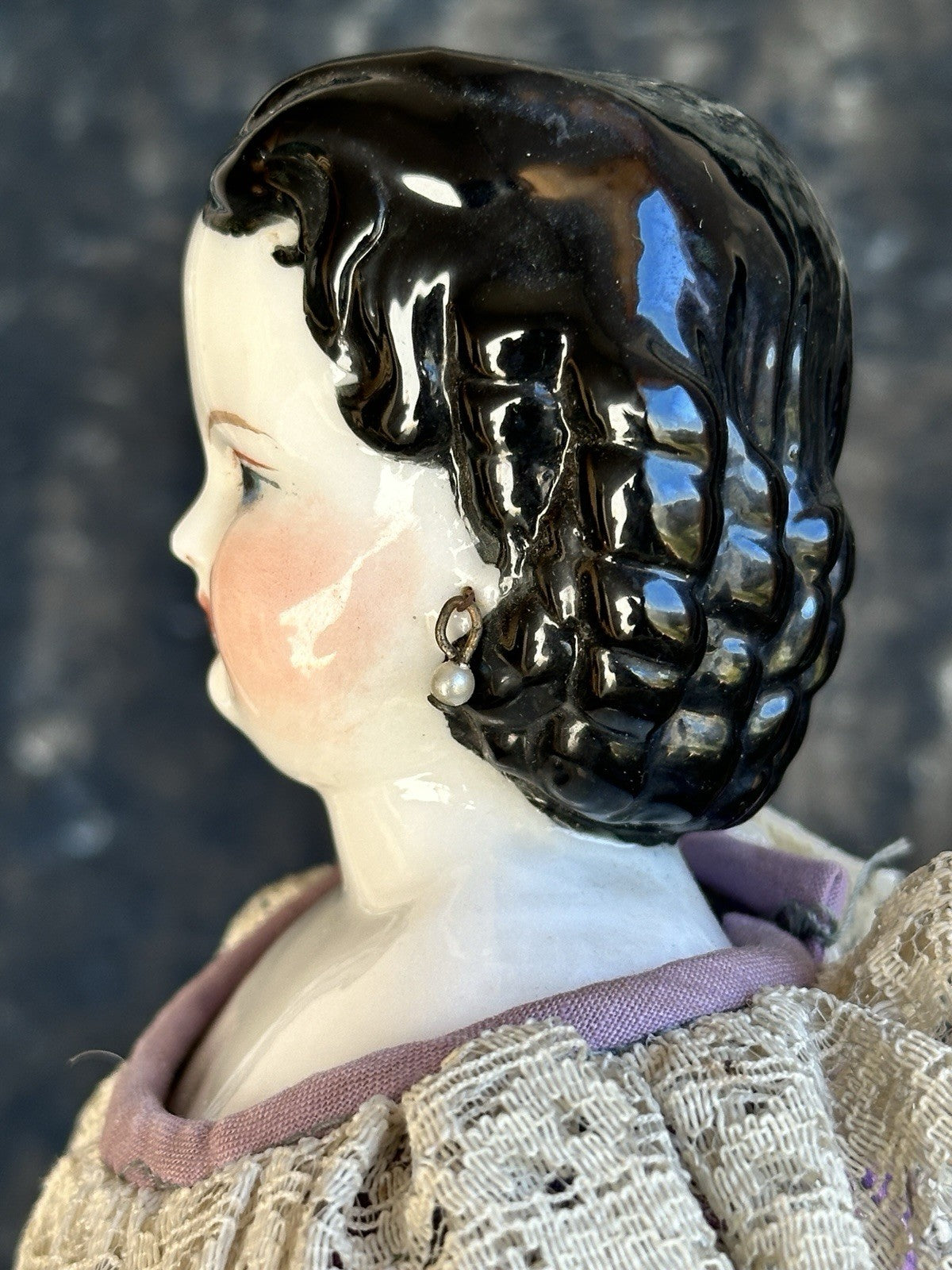 Porcelain 14” Reproduction of Antique German Adelina Patti China Doll