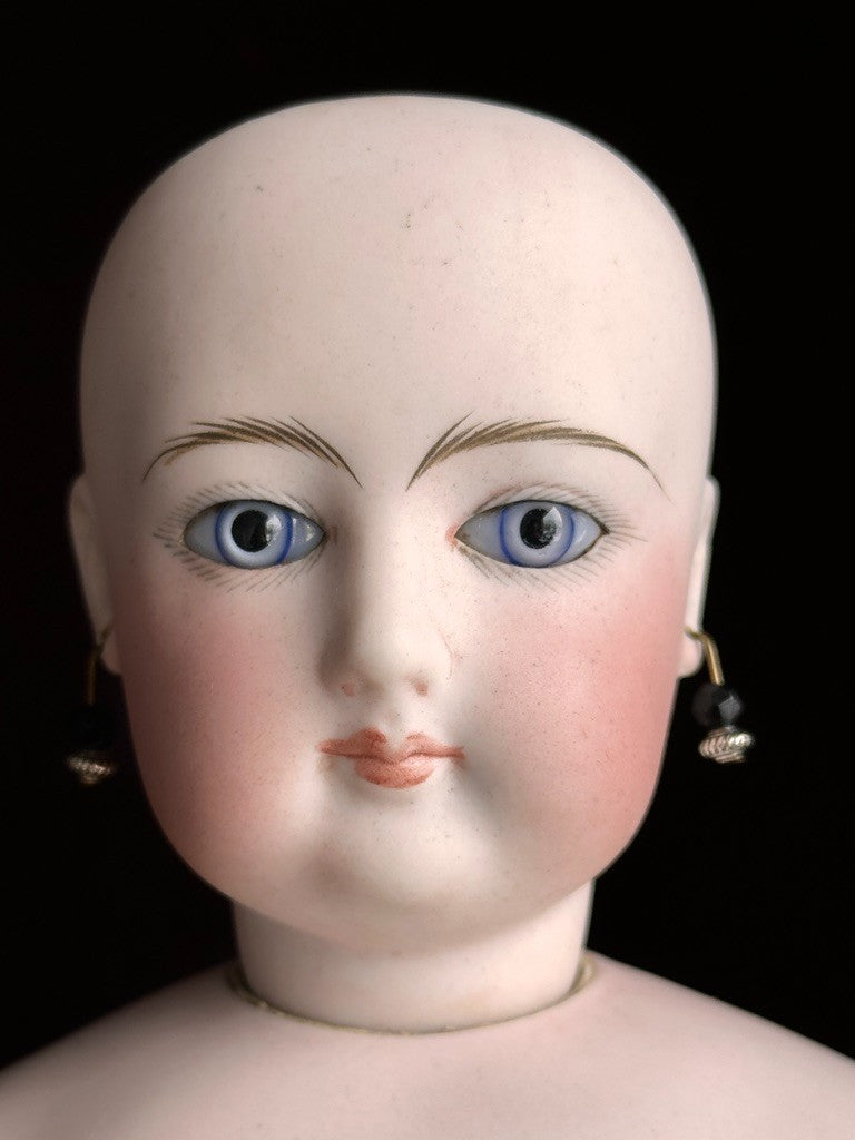 Antique French 18” Francis Gaultier Bisque Head Fashion Bebe Doll with Extras