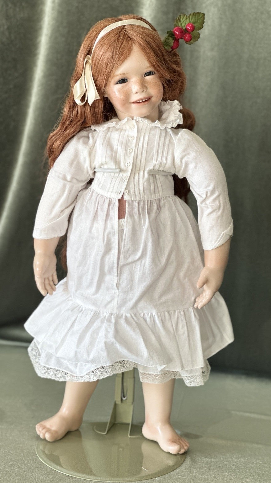 Collectible Artist Susan Krey Baby 22” Doll “Amy” Wax Over Porcelain  LE 50