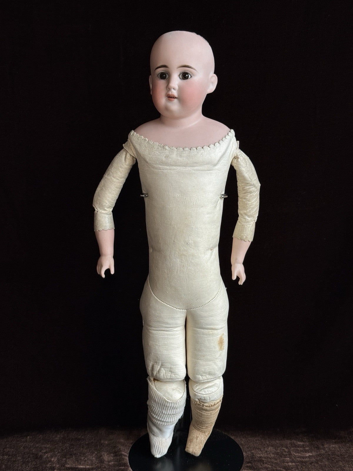 Antique German 19” Heubach Koppelsdorf (?) Bisque Shoulder Head Doll