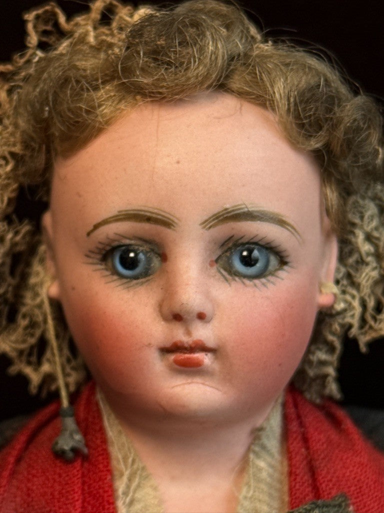 Rare Antique French 9.5" Fashion Fisherwoman Bisque Head Doll
