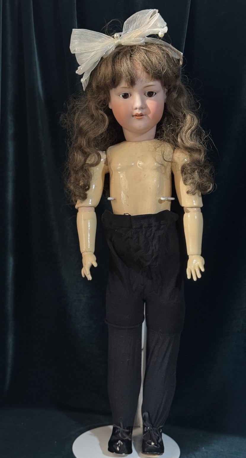 Antique German Armand Marseille 390 DRGM 28” Doll Bisque Head Composition Body