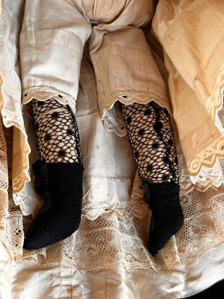 Antique German 18” Countess Dagmar Parian Bisque Head China Doll