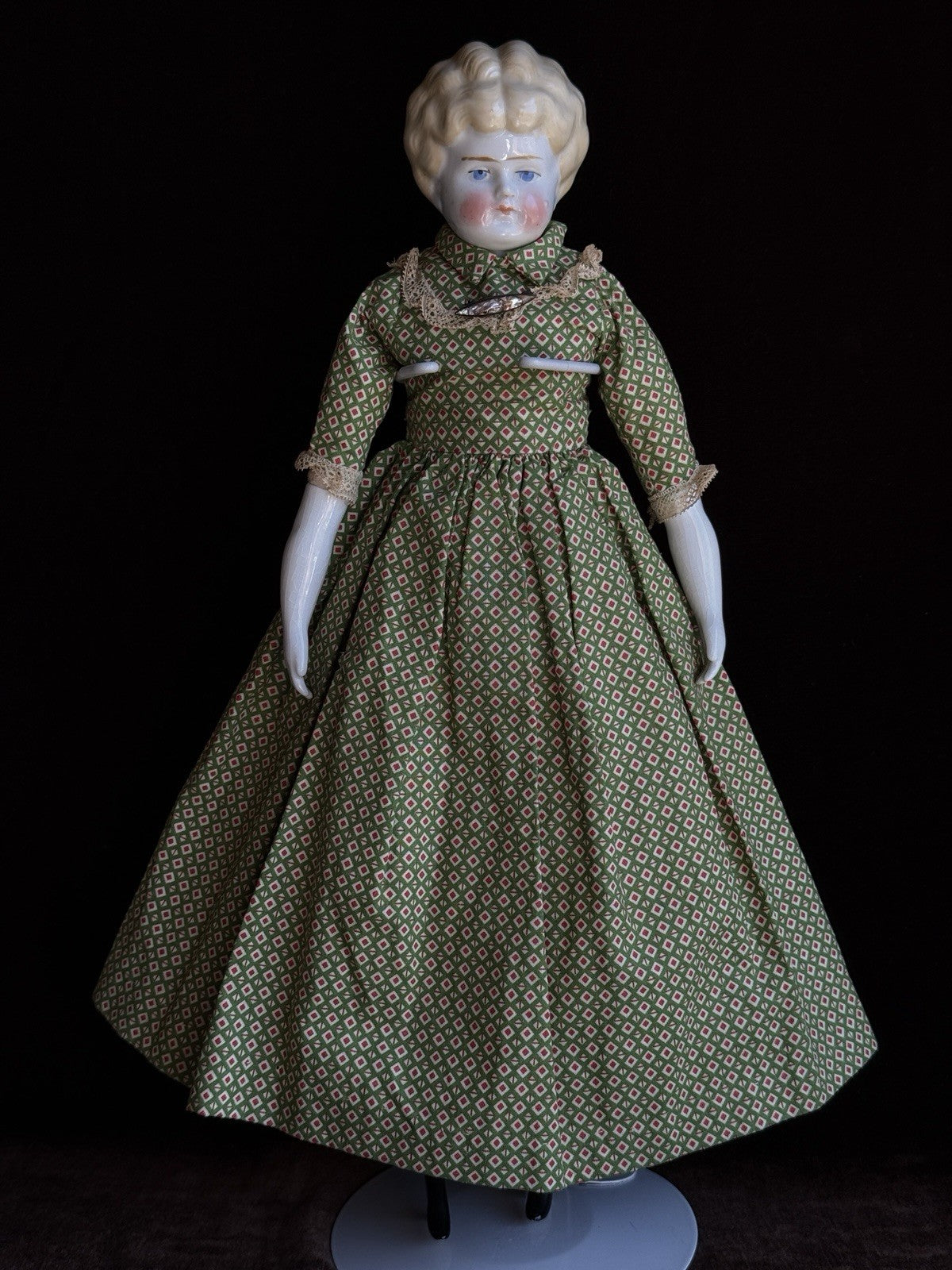 Antique German Hertwig 14.5” China Head Doll