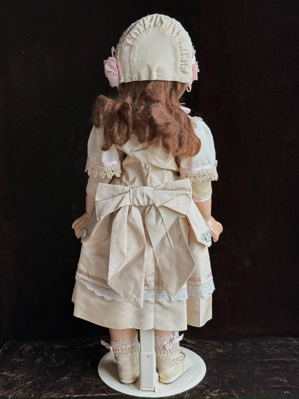 Vintage 24.5” Porcelain Compo. Reproduction of Antique French Jumeau Bebe Doll