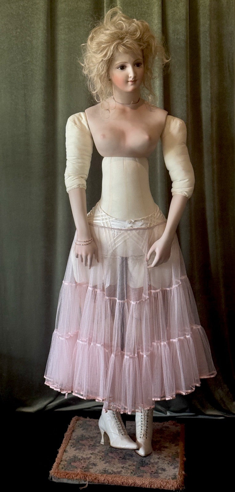 Lifesize 60” Reproduction of Antique Doll Mannequin “Lady Grace” Bru of France