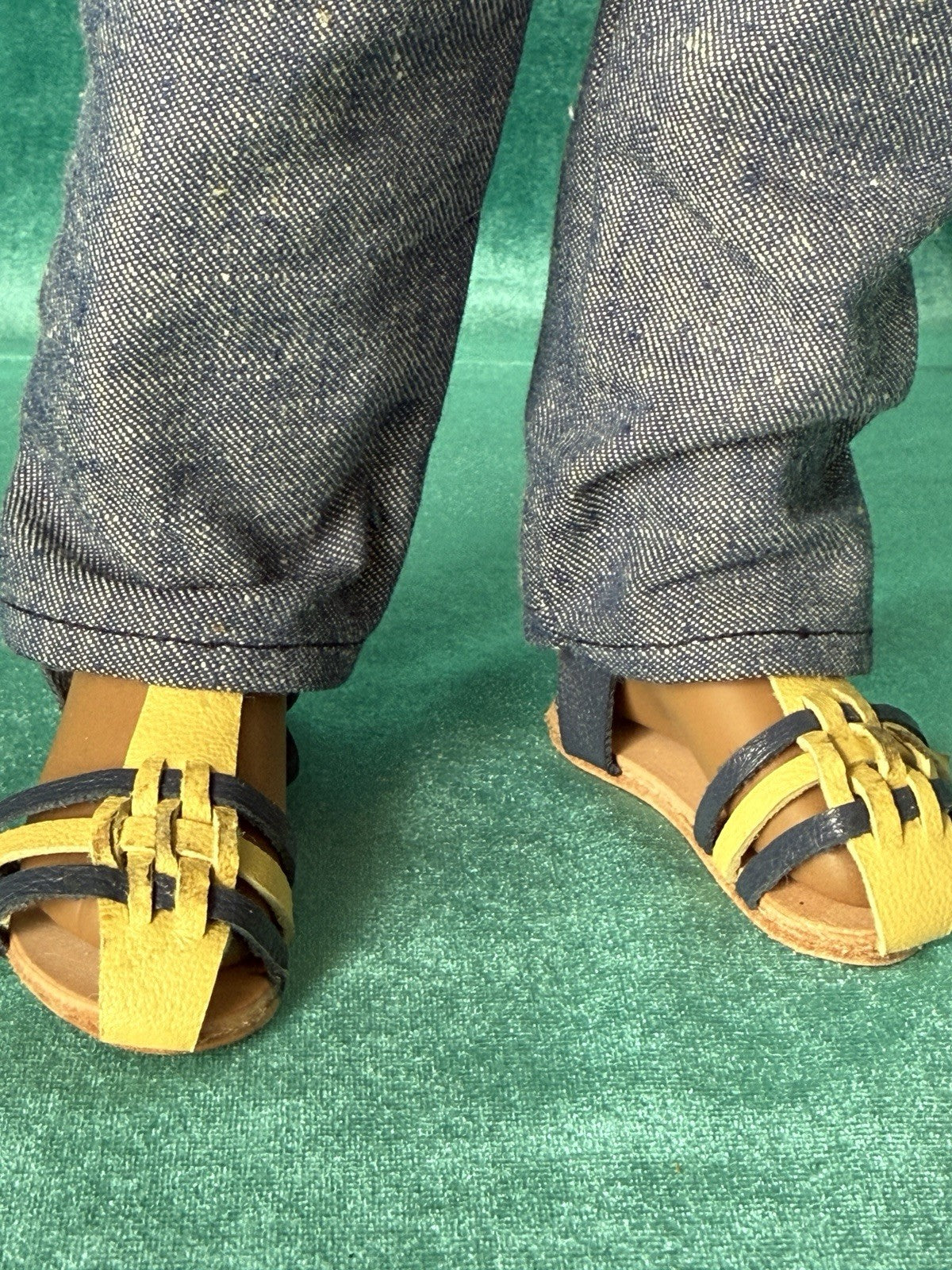 Collectible England Vinyl Brunette Gregor Boy Doll; Native American New Outfit