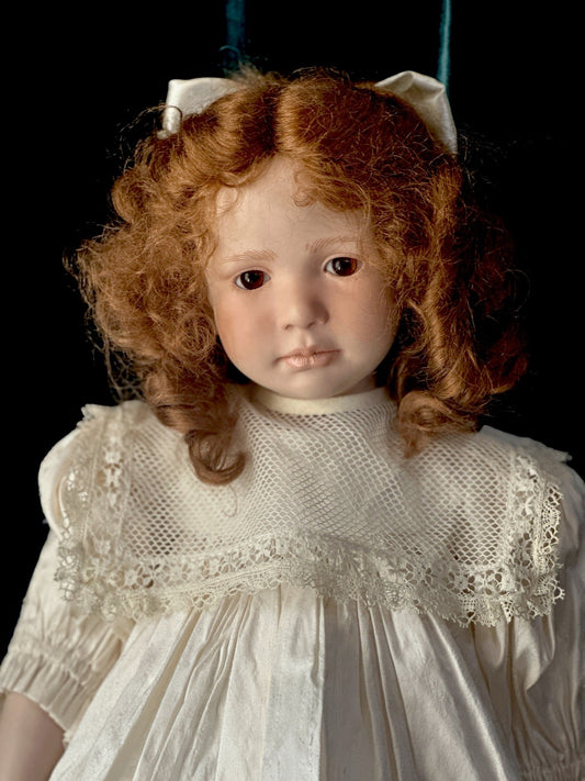 Collectible Artist 22” Porcelain Doll “Moni” by Ruth Treffeisen LE 51/100 COA