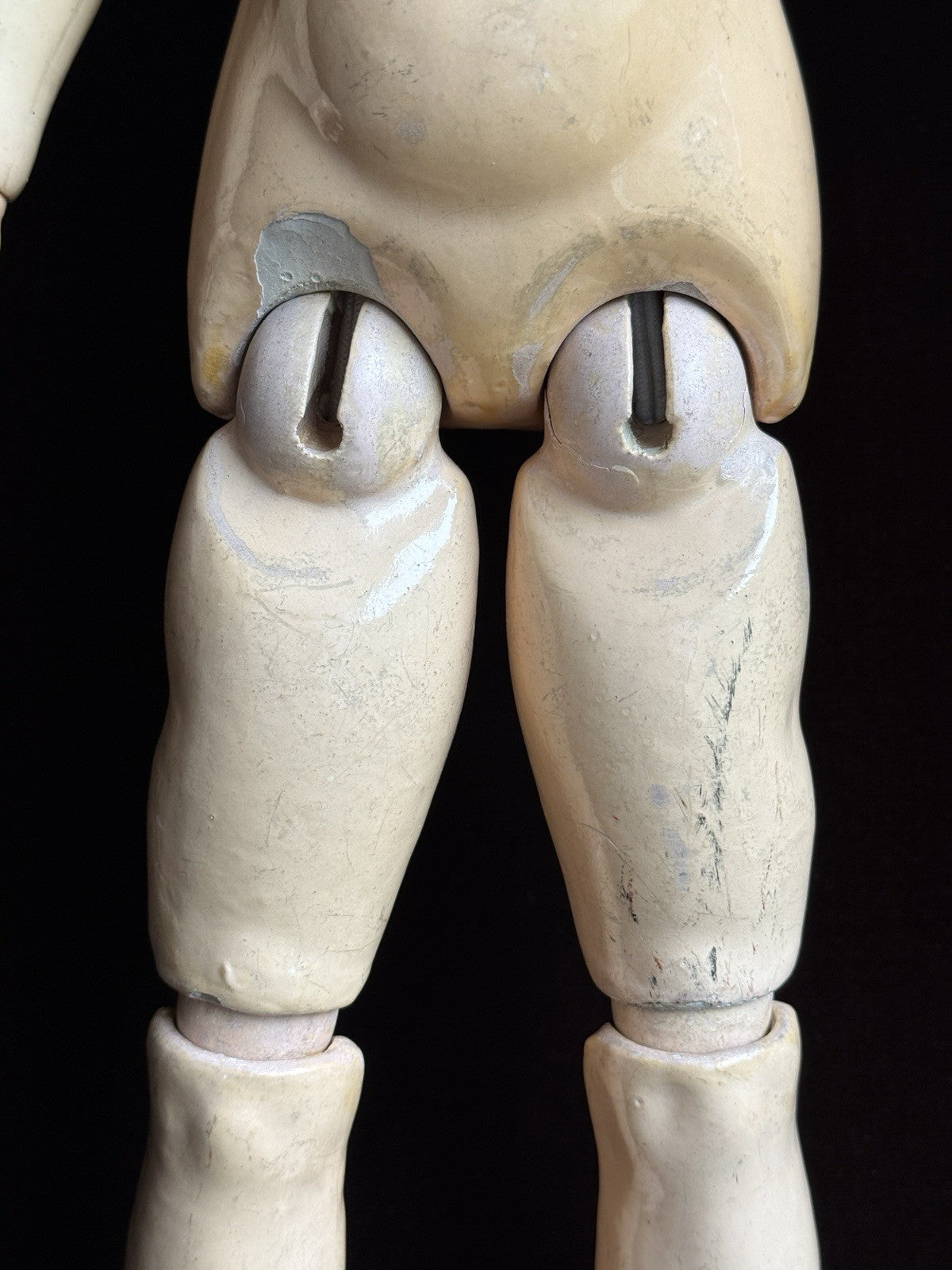 Antique German 22” Goebel B4 Bisque Head Composition Body Doll