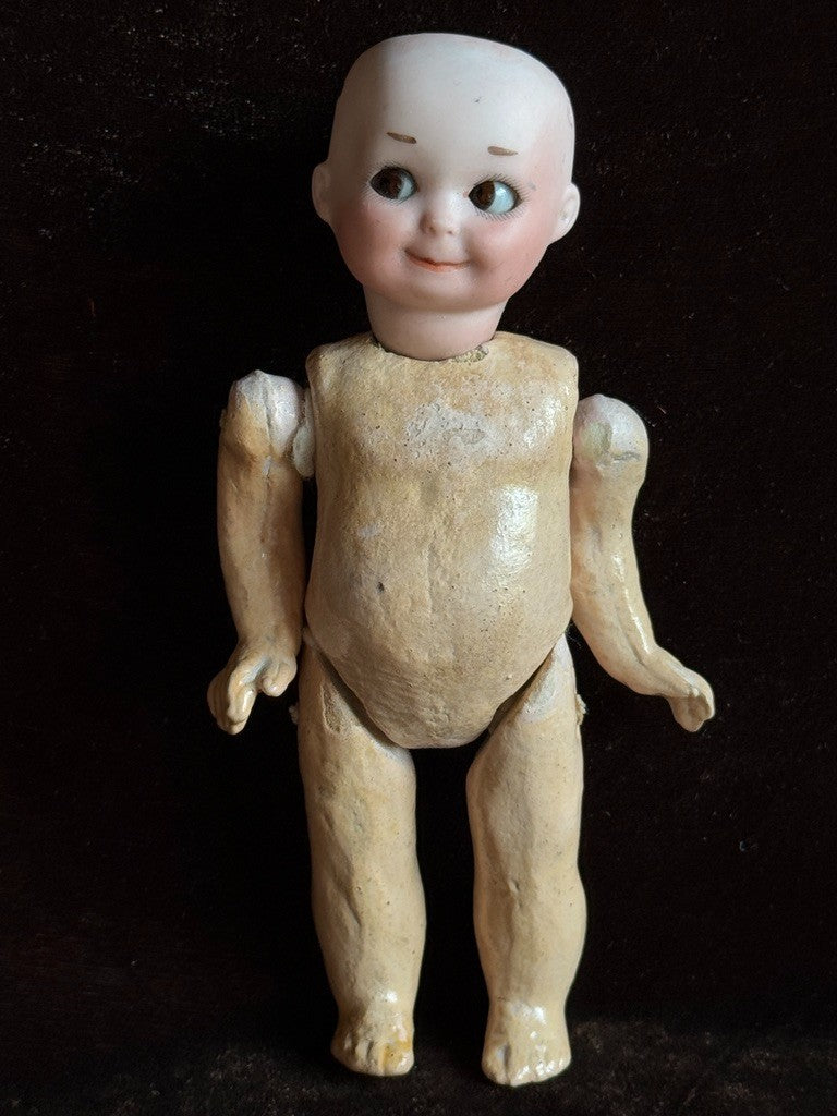Antique German Marseille Borgfeldt 253 Googly Eyes Nobbi Kid Bisque Head Doll