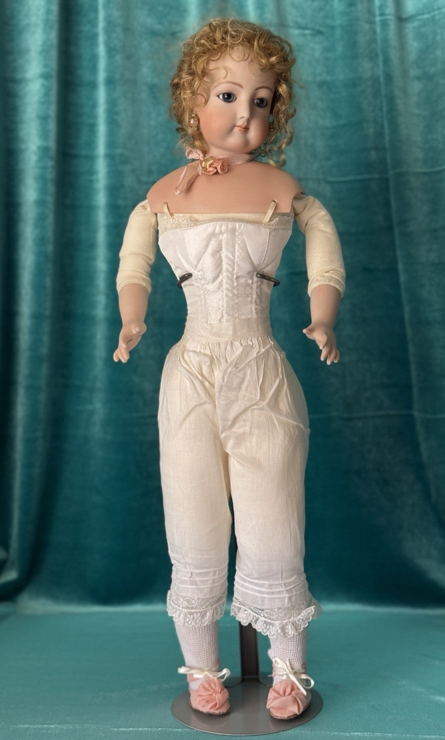 Vintage Artist Porcelain 20” Reproduction of Antique French Fashion FG Doll