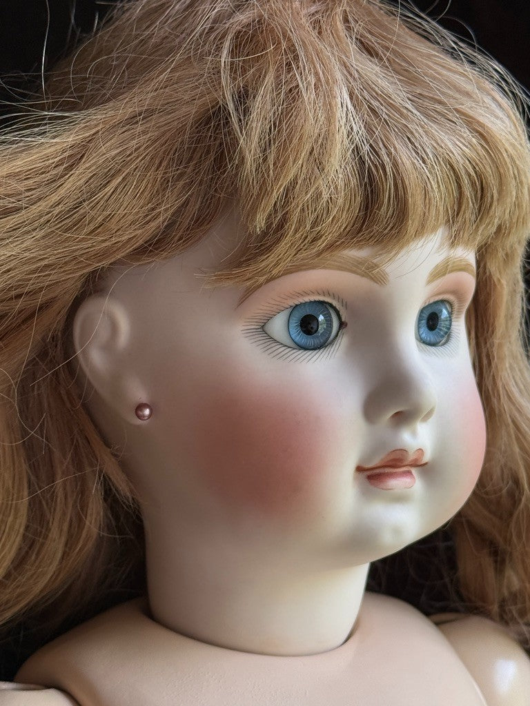 Large Jamie Englert Porcelain Compo 28” Repro of Antique French Jumeau Doll