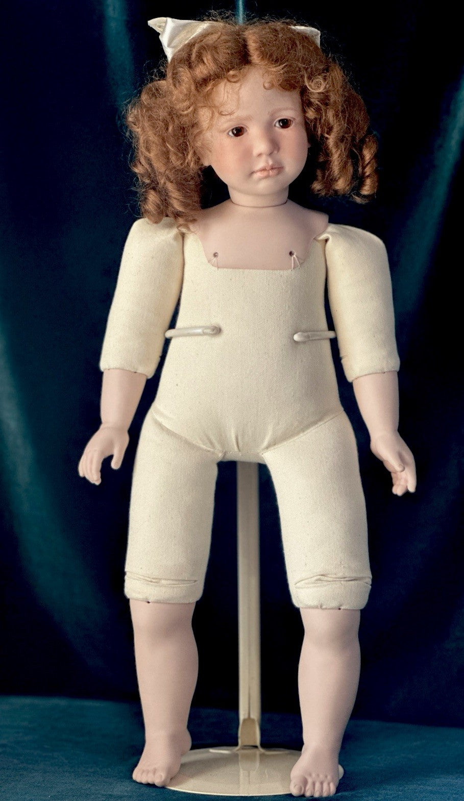 Collectible Artist 22” Porcelain Doll “Moni” by Ruth Treffeisen LE 51/100 COA