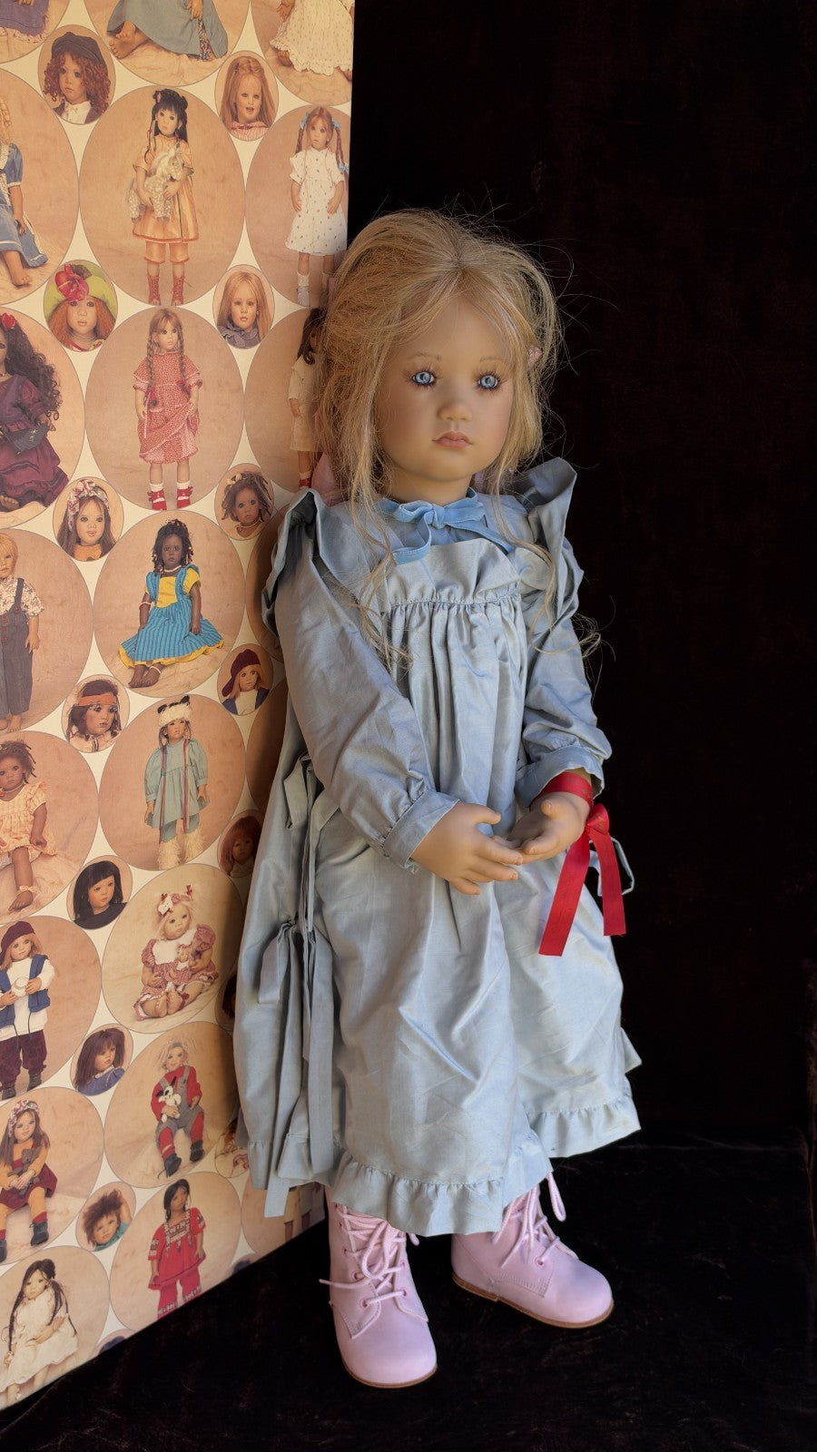 Collectible Annette Himstedt 29” Vinyl Doll Skille Girl from Norway New in Box