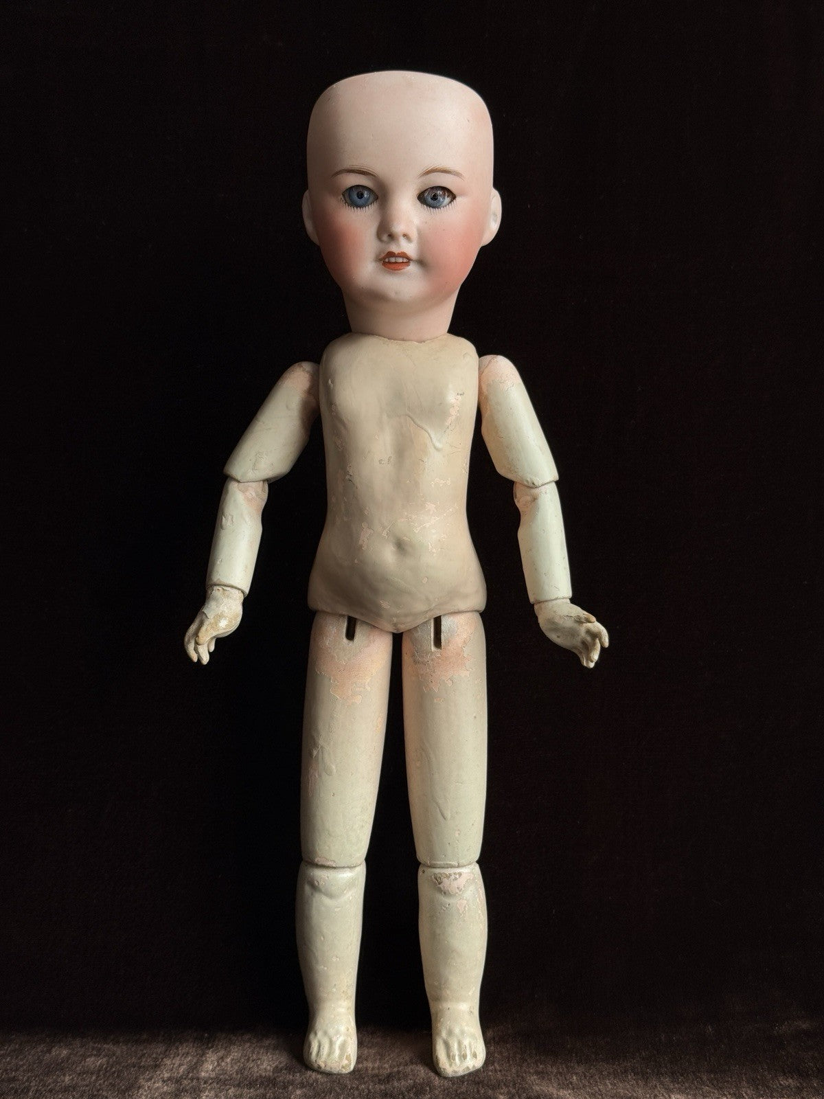 Antique French 13.25” SFBJ (?) Bisque Head Doll
